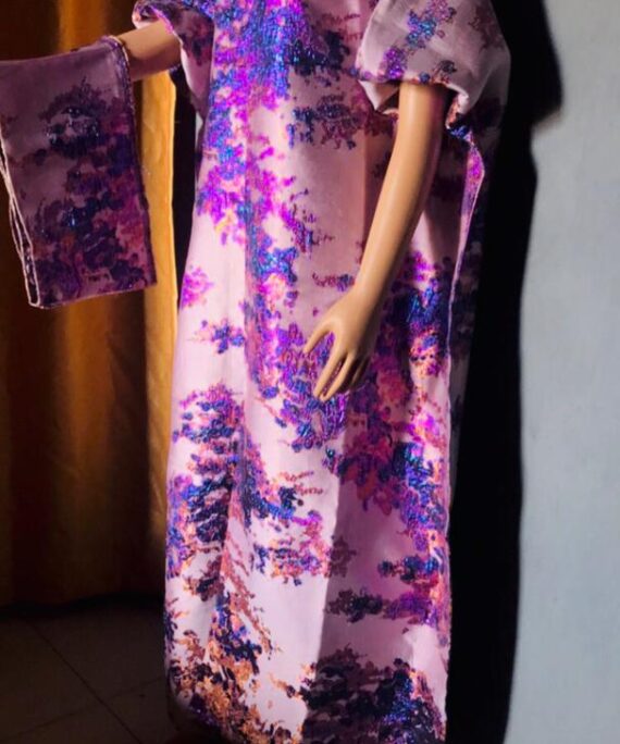 Damask bubu slit gown