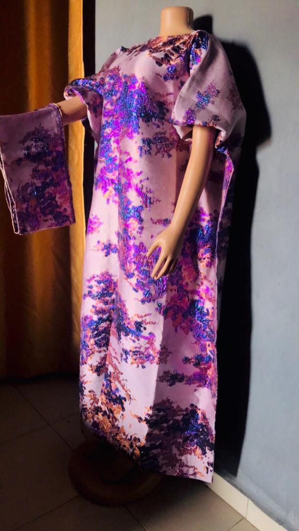 Damask bubu slit gown