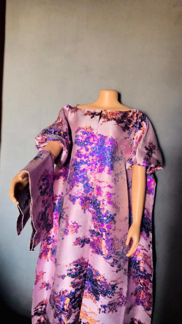 Damask bubu slit gown